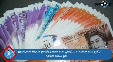 ارتفاع جديد للجنيه الإسترليني أمام الدولار وتراجع ملحوظ أمام اليورو.. كم بلغ سعره اليوم؟